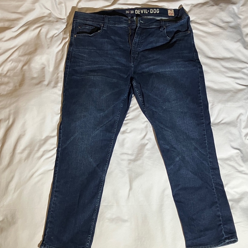 Devil Dog Men's Blue Jeans 36x30
